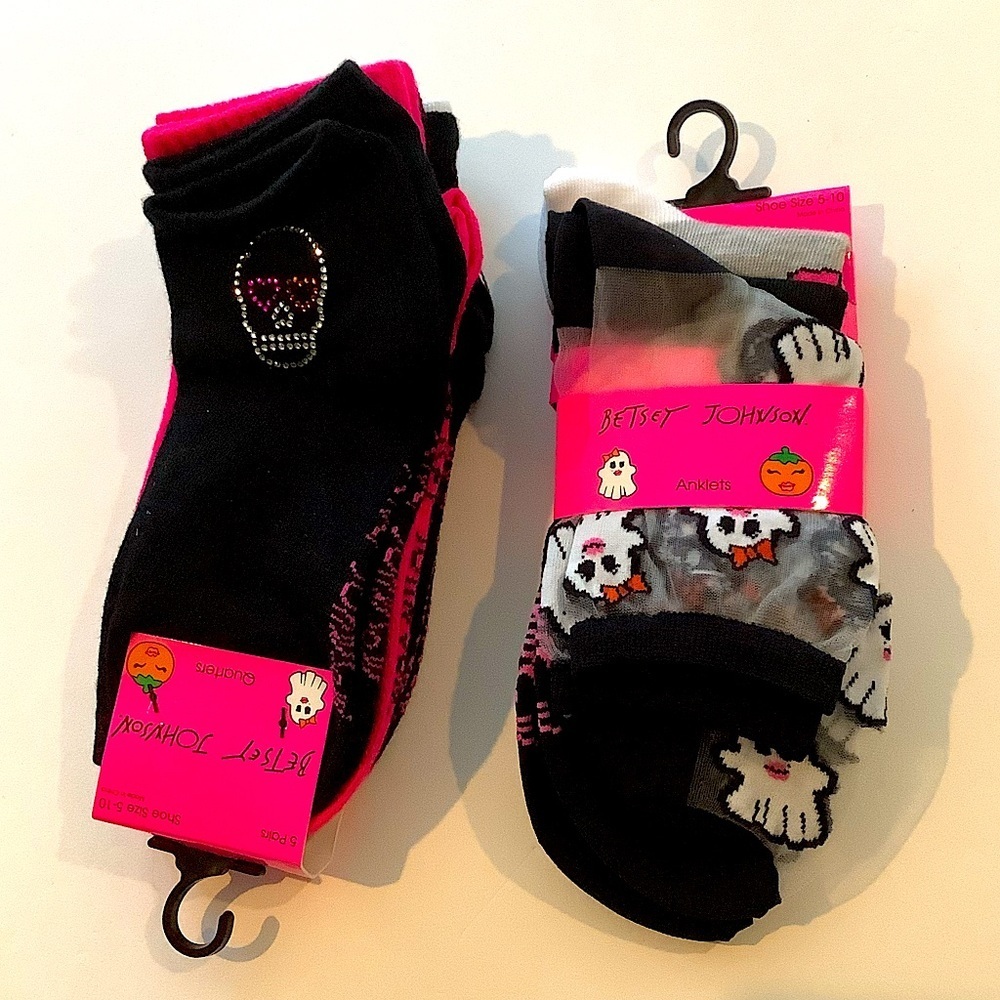 Betsey Johnson Halloween Bundle Of Socks 8 Pairs New